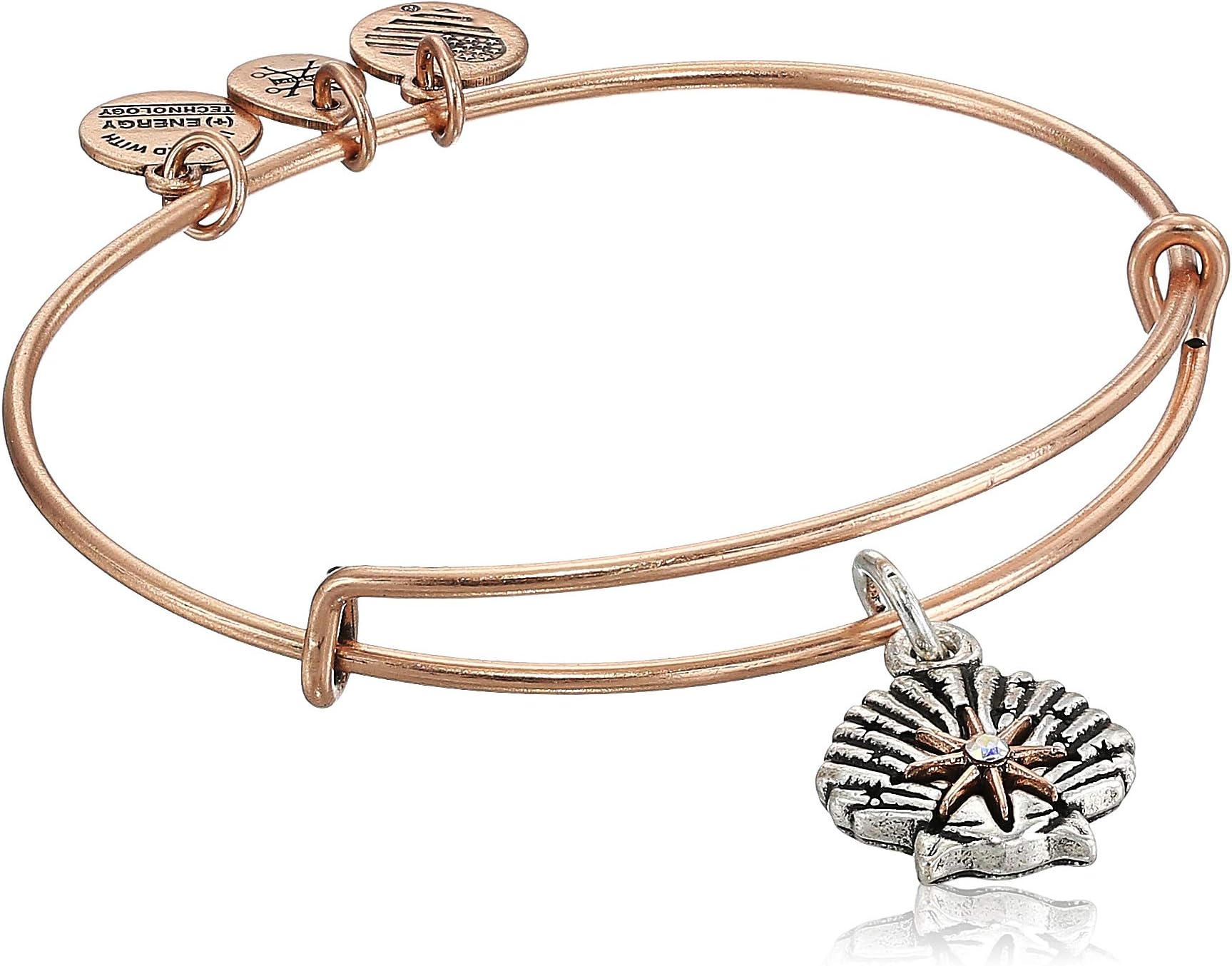 Alex and AniWomen's Star of Venus IV Charm Bangle, Two-Tone