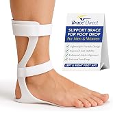 Brace Direct Leaf Spring AFO Foot Drop Brace, Trim to Fit Inside Shoes | Ankle Foot Orthosis Worn in the Shoe, Stroke, Nerve Injury &amp; Muscle Weakness Recovery, Gait Support (Women's: Right Foot)