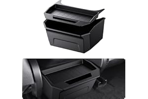 BASENOR 2017-2023 Tesla Model 3 Trash Can, Rear Center Console Organizer Tray, Backseat Storage Box with Lid Cover for Model 3 Interior Accessories(Not Fit 2024 2025 Model 3)