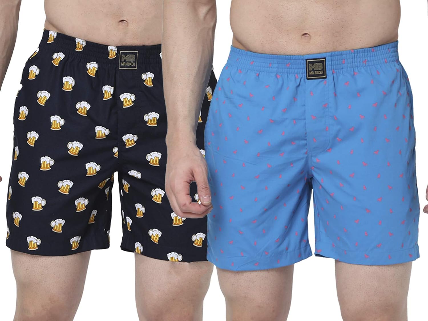 Buy MR. BOXER 100 Cotton Casual Men's Boxer Shorts (Pack of 2) SizeXL