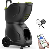 PUSUN PT-9001 Flagship Tennis Ball Machine: App Control &amp; 12 Drills, 6-Level Spin, 35-Pt, 150-Ball, 87 MPH, 10H Extra Long Battery, Portable for Training, Practice,Beginners &amp; Pros