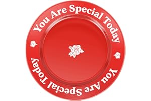 You are Special Today Red Plate, 10.43 Inch Decorative Ceramic Celebration Plates, Ceramic Dish for Birthday, Wedding, Party,