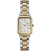 Timex Women's Dress 21mm Watch - Two-Tone Strap White Dial Two-Tone Case