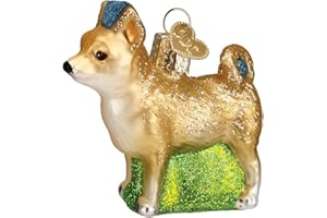 Old World Christmas Ornaments: Dog Collection Glass Blown Ornaments for Christmas Tree, Chihuahua