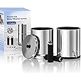 Purewell 1.5G Stainless Steel Countertop Gravity-Fed Water Filter System, NSF/ANSI 42&372 Certification, Reduces up to 99% of Chlorine,2 Black Purification Elements, for Home, RVing, Camping, Outdoor