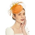 Fascinators Hats 20s 50s Hat Pillbox Hat Cocktail Tea Party Headwear with Veil for Girls and Women