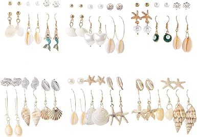 Beach Earrings Set for Women Sea Shell 