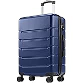 OLIXIS 20 Inch Carry-On Luggage, Hardside Suitcase with Spinner Wheels, Lightweight ABS Hard Shell Travel Luggage, TSA Approved Lock, Expandable Small Suitcase for Business & Travel–Blue