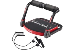Z ZELUS ZELUS 2 in 1 Ab Machine with Rebound Assist 4 Intensities, Ab Crunch Machine with Resistance Bands for Home Gym, Core Strength Trainer Whole Body Exercise Fitness Equipment for Home Workouts