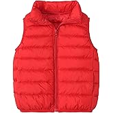 Happy Cherry Kids Boys Girls Lightweight Down Vest Sleeveless Puffer Coat Warm Quilted Gilet Winter Snow Waistcoat Outerwear