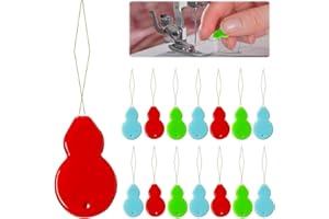 FJW Needle Threaders, Plastic Needle Threaders for Hand Sewing, Gourd Shaped Sewing Machine Needle Threaders with Clear Box, Threader for Small Eye Needles, Embroidery, DIY Arts, 30 PCS