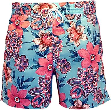 pink and blue swim trunks