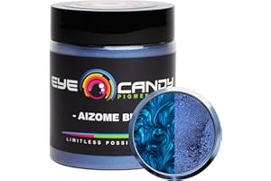 Eye Candy Premium Mica Pigment Powder Aizome Blue (25G) Multipurpose DIY Arts and Crafts Additive | Epoxy, Resin Art, Nail Po
