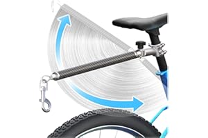 PAWXAW Hands-Free Bicycle Dog Leash for Cycling - 180° Rotating or Fixed Quick-Attach System, Built-in Shock-Absorbing Spring, Anti-Pull Design, Thick Steel Wire Rope 550 lbs (Carbon Fiber)
