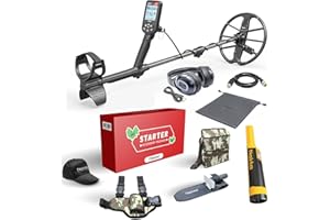 NOKTA DETECTION TECHNOLOGIES Nokta Simplex Ultra WHP Waterproof Metal Detector with Wireless Headphones and 11” Search Coil, Professional Metal Detectors with Accessories (with Headphones & Pinpointer & Accessory Package)