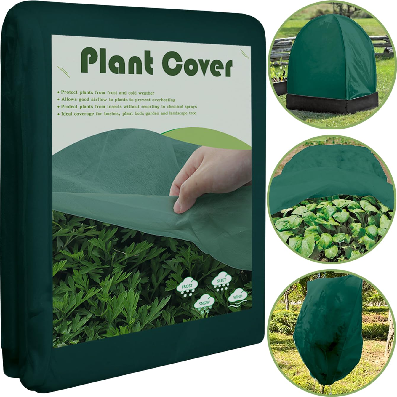 Photo 1 of Plant Covers Freeze Protection, 10 FT x 30 FT Frost Cloth Plant Freeze Protection Cover, Garden Fabric Floating Row Cover for Winter, Summer Overheat Prevention and Insects Barrier for Outdoor PlantsLPNPMEB6551046