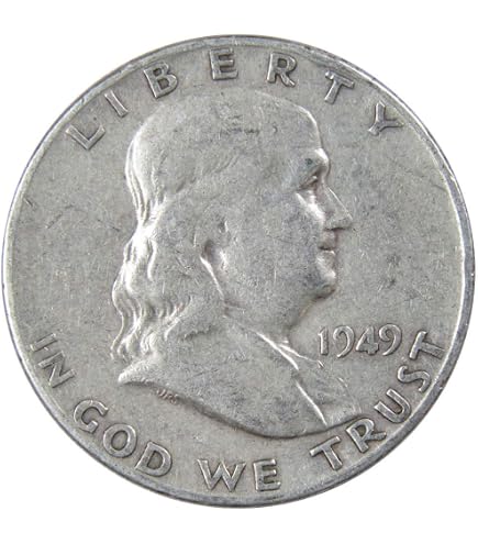 1950 D Franklin Half Dollar Circulated Silver 50c Coin Collectible