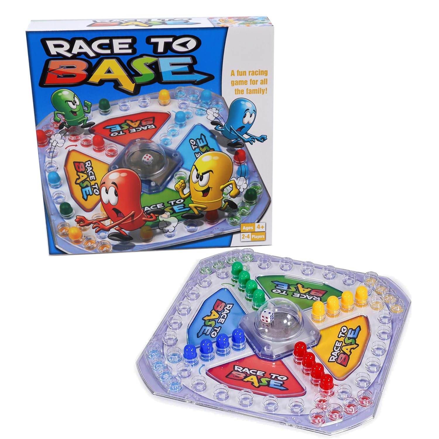 Navoys Race To Base - Fun Family Game for Kids and Adults, Race Back To Your Base Before You're Caught, Classic Board Games for 6, 7, 8+ Year Old Children