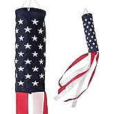 Madrona Brands USA American Flag Windsock 60 Inch | Durable Outdoor Hanging Decoration | Yard, Garden, Patio, Deck