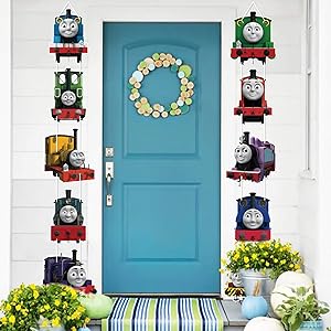 Thomas & Friends Party Supplies Door Signs Banner – Train Theme Birthday Decorations for Boys Kids Baby Shower – Welcome Door Celebration Props Indoor Outdoor Wall Décor (10 Counts)