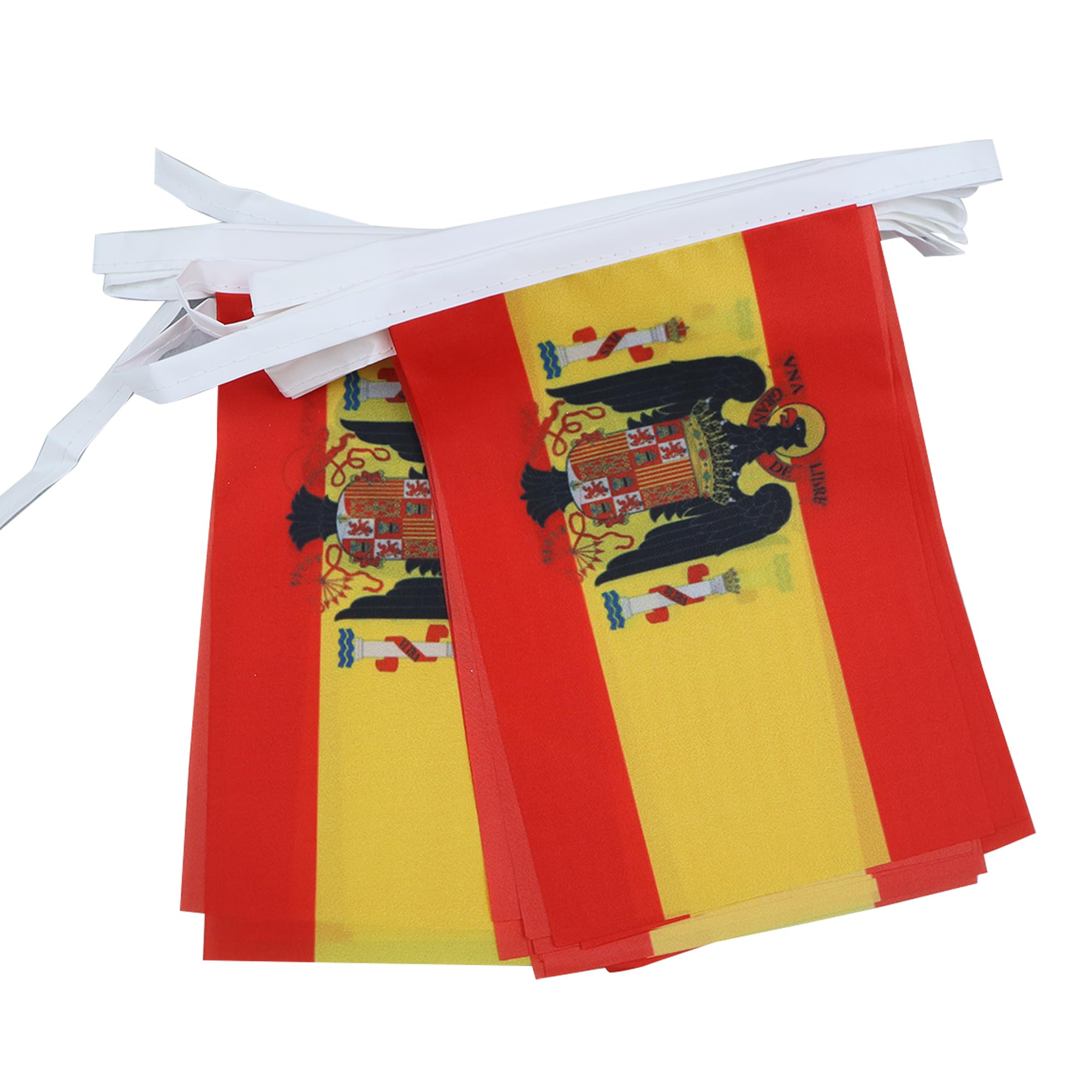 AZ FLAG Spain under Franco 1945-1977 Bunting Flag, 20 Ft Garland 20 Small Francoist Spanish Flags 8'' x 6'', 100% Polyester String Pennant, 6 meters
