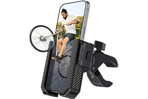 Bike Phone Holder Bicycle Scooter Phone Mount Handlebar Phone clamp with Half-Screen Design Exposed Camera for Video Shooting