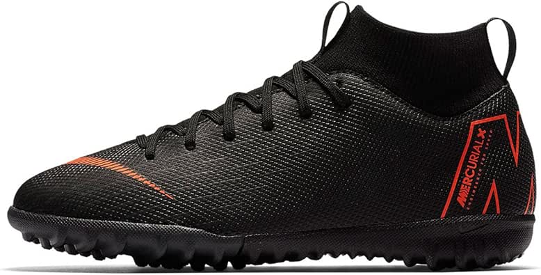 Amazon.com | Nike Junior Mercurial SuperflyX 6 Academy GS Turf Cleats [Black] (4.5Y) | Soccer