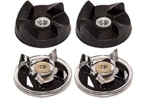 2 Spare Base Gears+2 Rubber Blade Gears Spare Mixer Replacement Parts, Suitable for The Replacement Parts of 250W Base Gear &