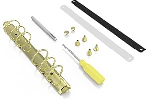 Stationery.Life Ring Binder Mechanism Replacement Kit for Personal Organizers Planners 6 Rings (Gold, Personal)