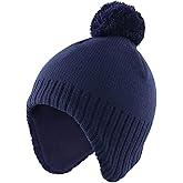 Home Prefer Toddler Boys Girls Hats Earflaps Fleece Knit Beanie Kids Winter Hat