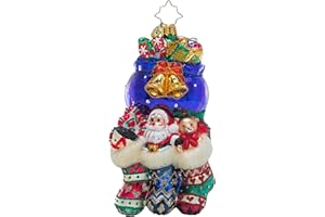 Christopher Radko Hand-Crafted European Glass Christmas Tree Decorative Ornament, Santa was Here