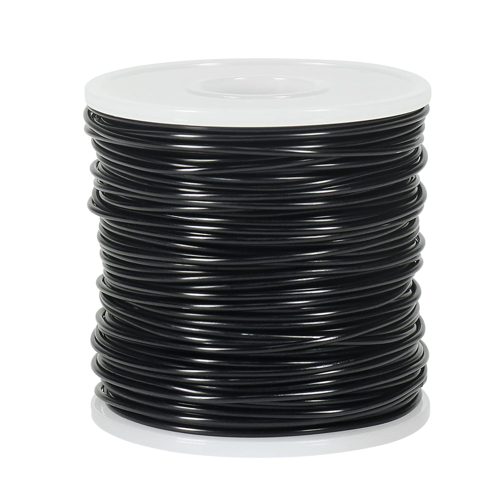 15 Gauge 1.5mm Aluminum Craft Wire, 164 Feet Bendable Metal Wire for Bonsai Training, Sculpting, Bike Modelling Skeleton Crafting Floral Making, Jewelry Making, Gardening and Wrapping (Black)