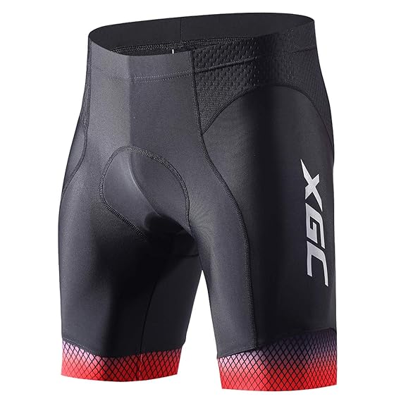 XGC Herren Kurze Radlerhose und Radunterhose Radsportshorts Fahrradhose für Männer elastische atmungsaktive 4D Schwamm Sitzpo