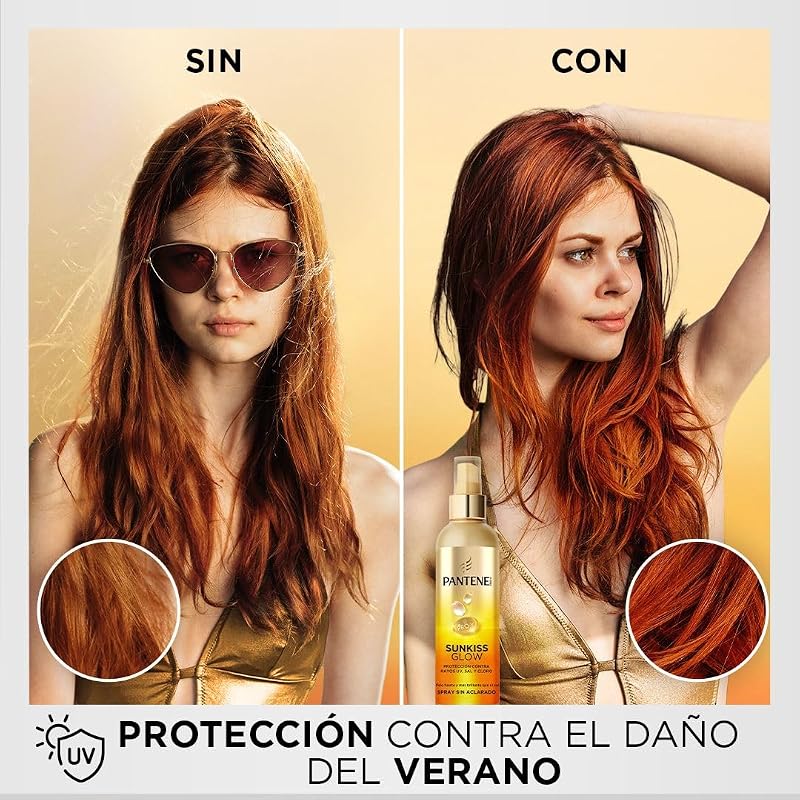 Sunkiss Glow Protector Solar y Térmico, Spray Desenredante 200ml