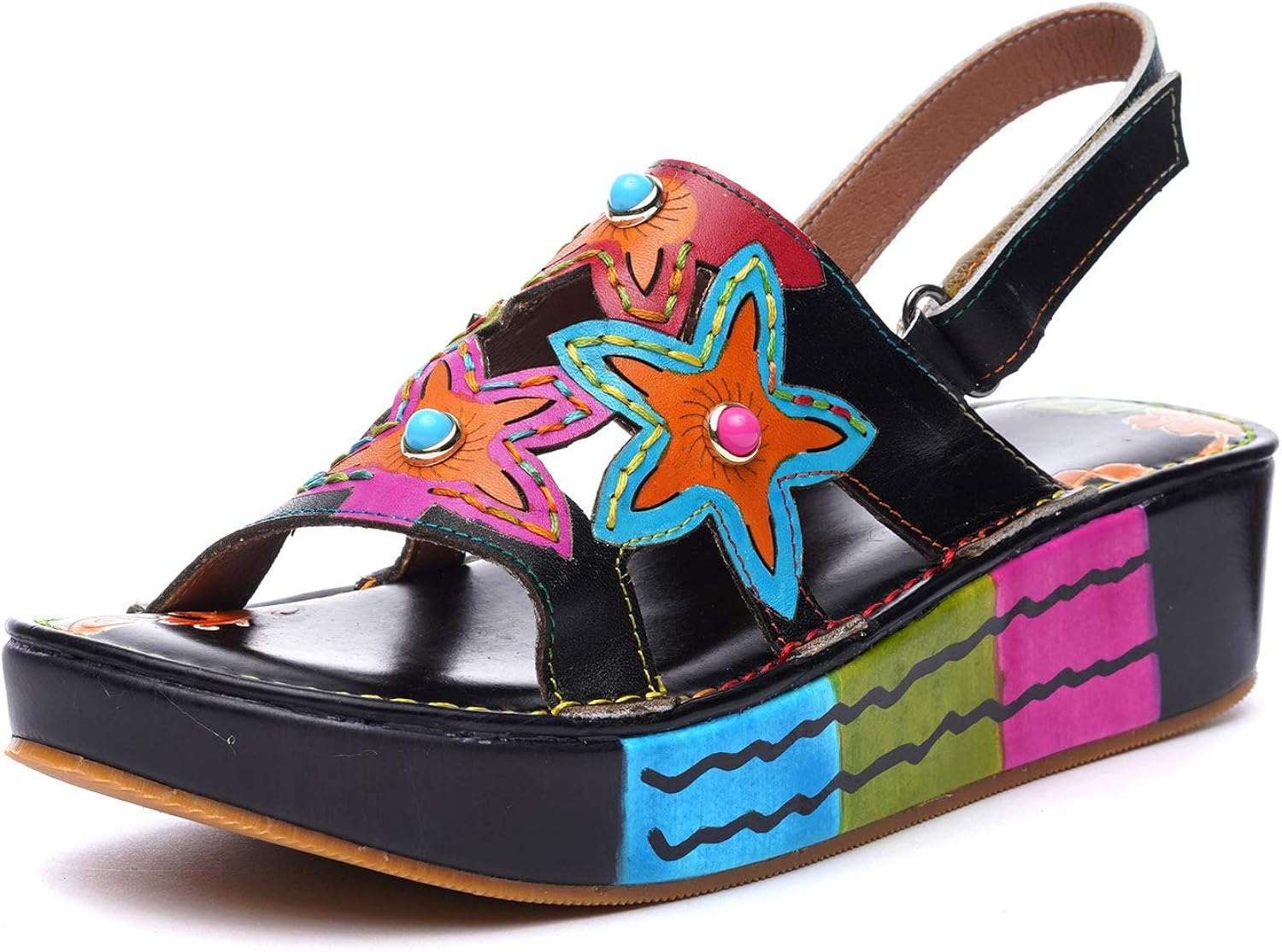 colorful platform shoes