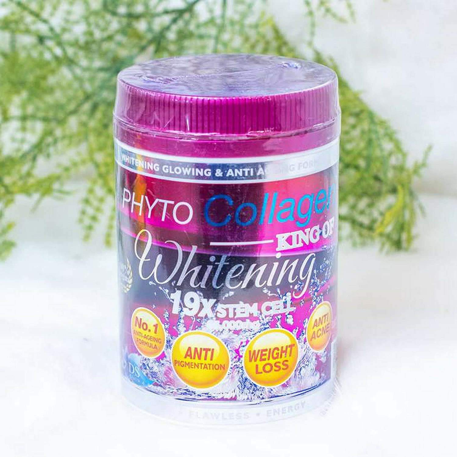 Amazon Com Phyto Collagen King Of Whitening 19x Stem Cell 65 000mg L Glutathione With A Free Detox Tea Beauty