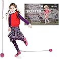 Just Jump It Ankle Skip Ball Foldable Wheel Skip It Jump Rope for Kids Exercise Equipment and Agility Toy - Pink