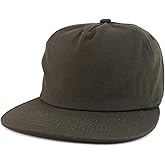 Trendy Apparel Shop Plain Unstructured 5 Panel Flat Bill Snapback Baseball Cap