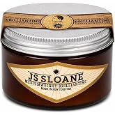 JS Sloane Mediumweight Brilliantine Pomade &ndash; Water Based Hair Pomade, Medium Hold &amp; High Shine, Easy Wash Out, For Fine to Normal Hair, Classic Slick Styles, Fresh Clean Scent &ndash; 4 oz