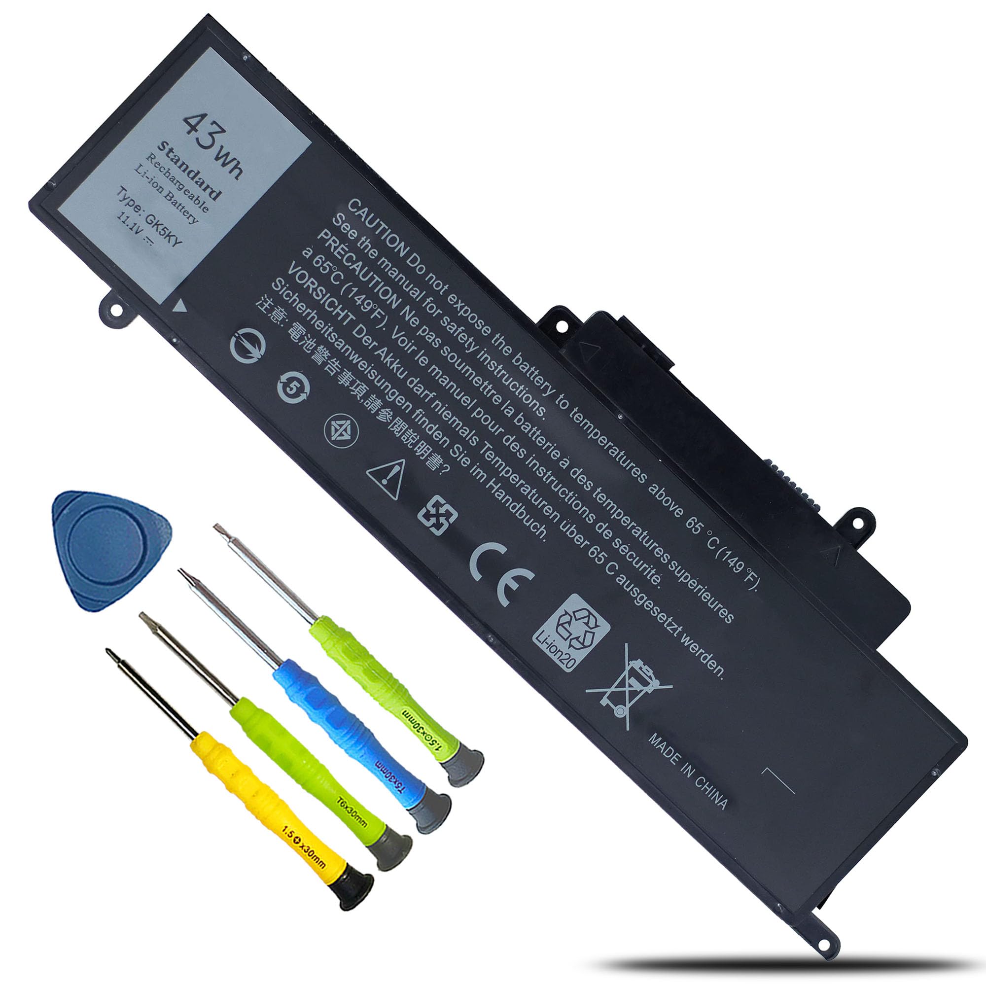Photo 1 of 43Wh GK5KY Laptop Battery for Dell Inspiron 11 3000 Series 3147 3148 3153 3152 3157 3158 15 7000 7558 7568 13 7353 7359 7347 7348 7352 4K8YH 92NCT 04K8YH RHN1C 0WF28 P20T P20T001 P55F P55F001 11.1V