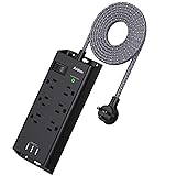 Power Strip Surge Protector, Addtam 6 Outlets and 3