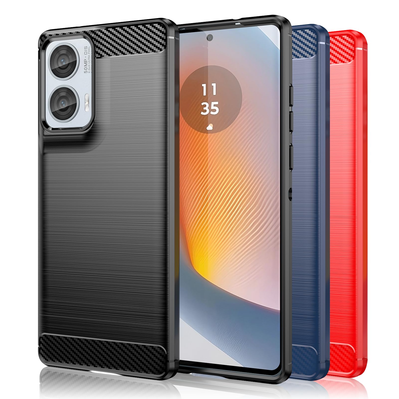 TailTech Case for Moto G85 5G Case Motorola G85 5G Phone Case, [Black] Brushed Stripe TPU Phone Cover with Shockproof Protection, Compatible with Moto G85 Phone Case