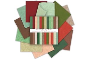 Colorful Scrapbook Paper 12x12, 24 Sheets Solid Colors Double-Sided Decorative Craft Paper, Scrapbook Papers Pad for Scrapboo