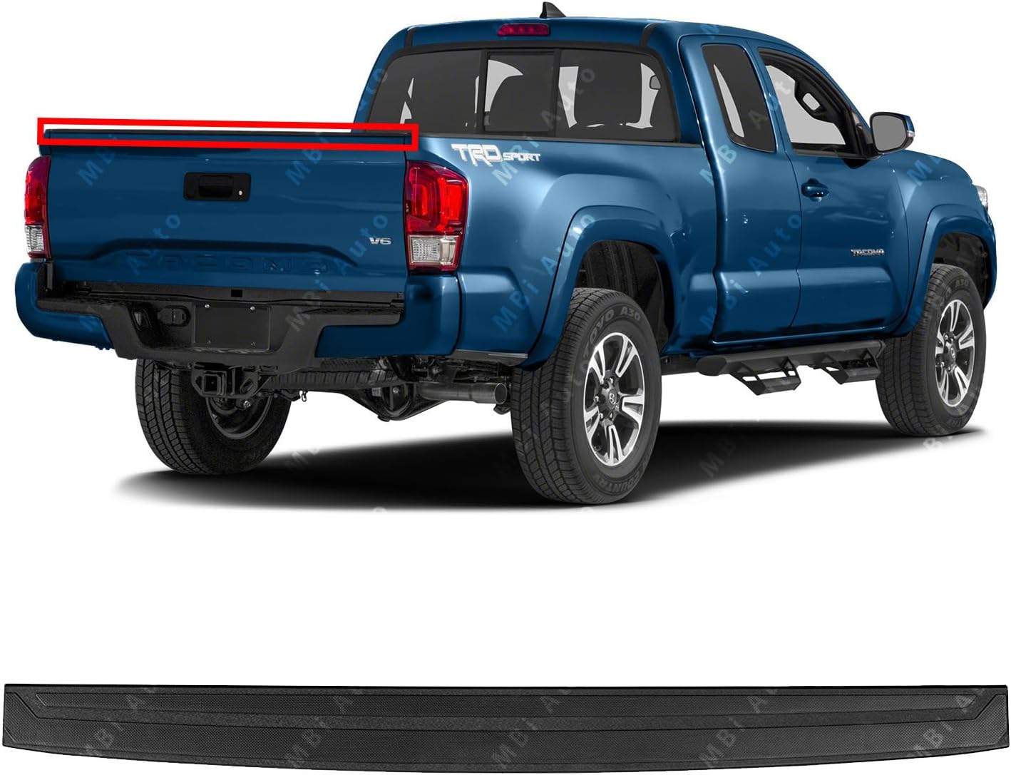 BUMPERS THAT DELIVER Textured, Black Tailgate Top Protector for 2016 2017 2018