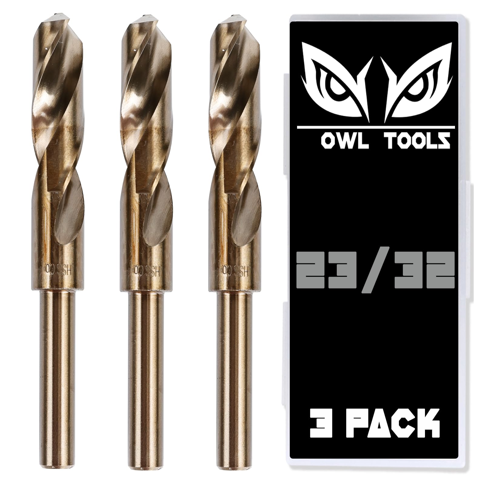 Owl Tools 23/32 Cobalt Drill Bits - 3 Pack - 6 Inch