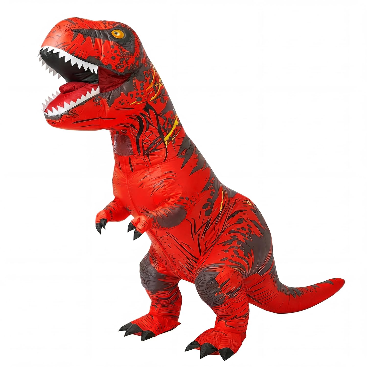 JASHKE Inflatable Dinosaur Costume Adult Blow up Trex Costumes Inflatable Dino Suit Halloween Costumes Fancy Dress for Adult (Red)
