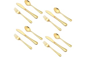 HaWare 12-Piece Kids Silverware, Stainless Steel Toddler Utensils Flatware Set, Preschooler Eating Utensils Includes 4 Spoons 4 Forks 4 Knives, Metal Children Cutlery for Home School, Mirror Finished