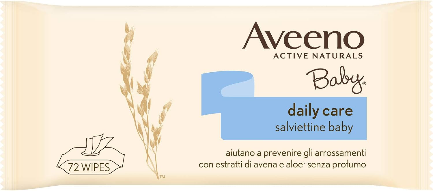Aveeno Baby Daily Care Wipes with Oats and Aloe Extract, 72 Wipes, cream, 72 count (Pack of 1)