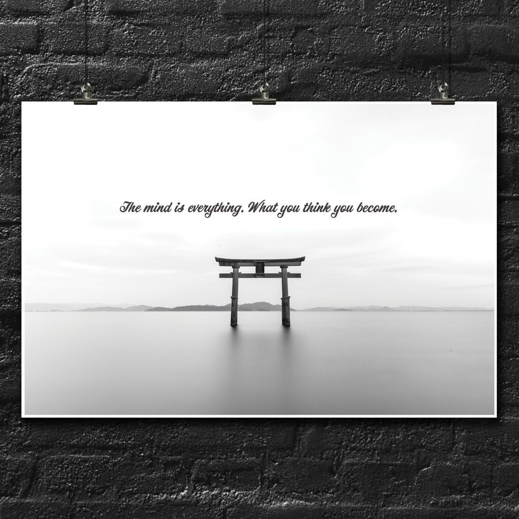 What You Think You Become Poster Wall Print | Inspirational Motivational Gym Classroom Home Office Dorm | 18 X 12 In | SJC219