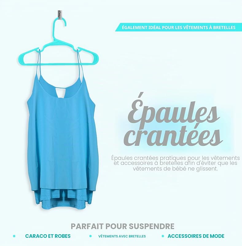 40 Paquets, cintres Enfants, Multicolore